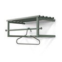 Prljavo zelena metalna zidna vješalica s policom 76 cm Marco – Spinder Design
