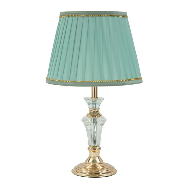 Mint zelena stolna lampa Mauro s konstrukcijom u zlatnoj boji Mauro Ferretti Tily