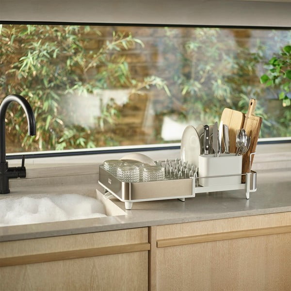 Metalni ocjeđivač za posuđe u srebrnoj boji Extend – Joseph Joseph-image-1