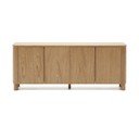 Komoda u dekoru jasena u prirodnoj boji 200x79x40 cm Salaya – Kave Home