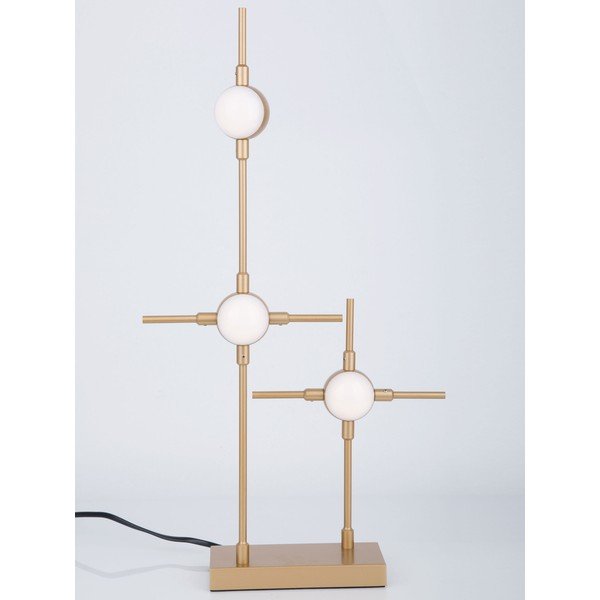 Metalna LED stolna lampa u zlatnoj boji sa sjenilom od akrilnog stakla (visina 52 cm) Atomo – Nova Luce-image-2