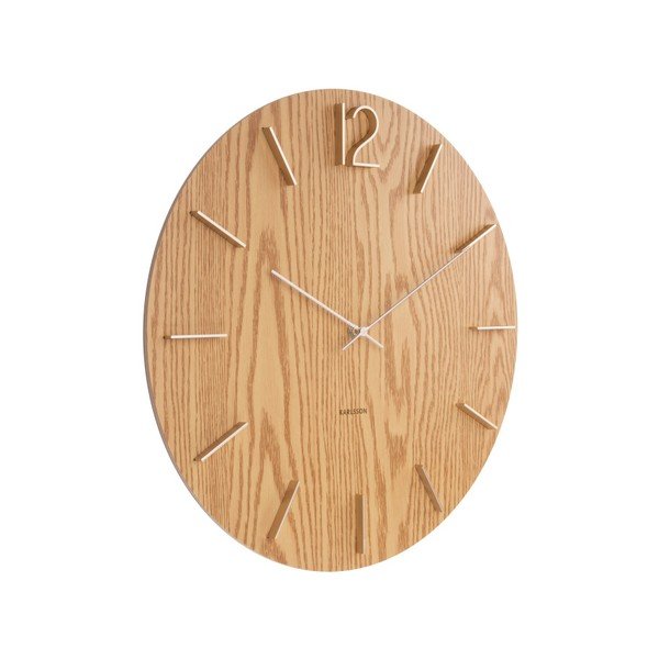 Svijetlo smeđi zidni sat Karlsson Meek, ⌀ 50 cm-image-1