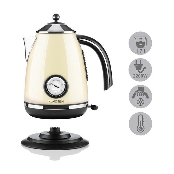 Bež električno kuhalo za vodu Klarstein Aquavita Chalet-image-3