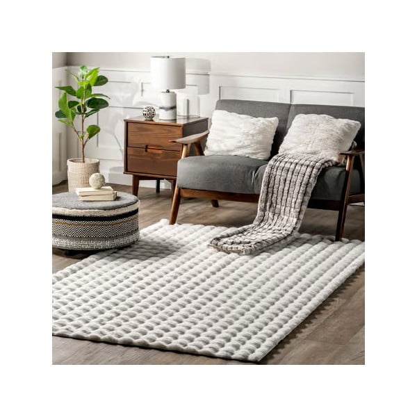 Bijeli periv tepih 150x230 cm Bubble White – Mila Home-image-4
