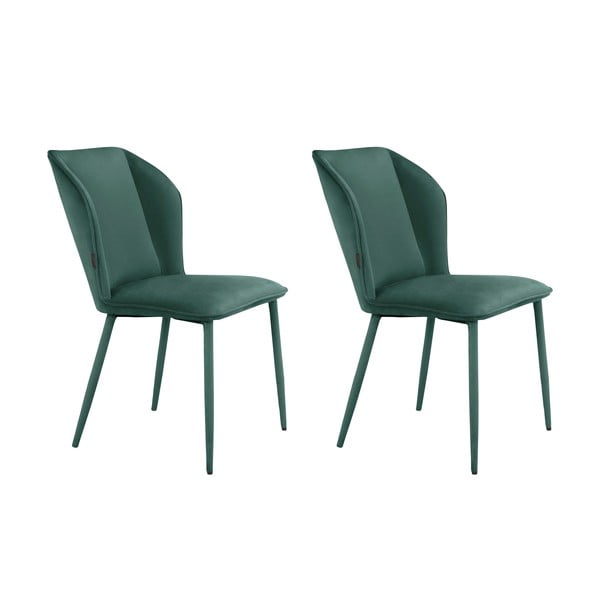Zelene baršunaste blagovaonske stolice u setu 2 kom Wilma – Støraa-image-4