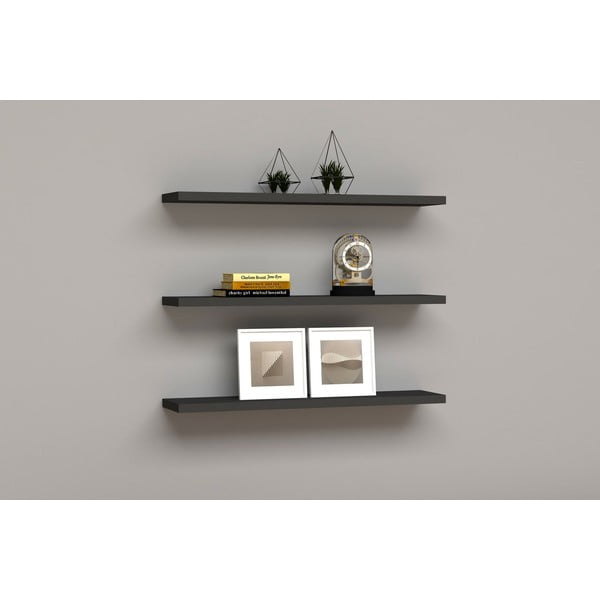 Tamno siva polica u setu od 3 kom Boss - Kalune Design-image-1