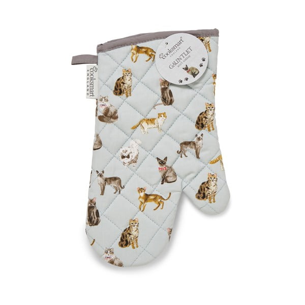 Plava pamučna kuhinja rukavice Cooksmart ® znatiželjne mačke-image-2