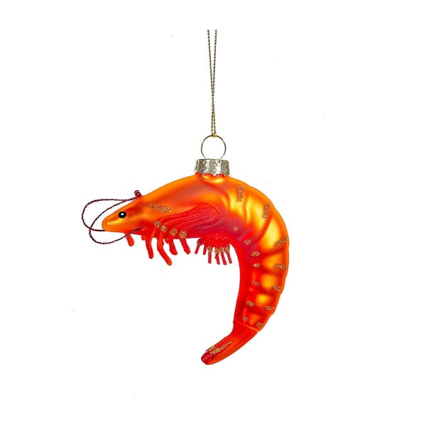 Stakleni ukas za božićno drvce 8 cm King Prawn – Sass & Belle
