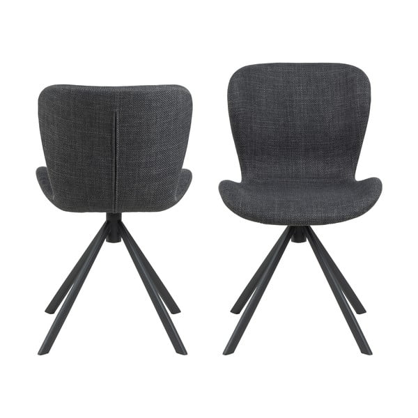 Tamno sive blagovaonske stolice u setu 2 kom Batilda – Actona-image-4