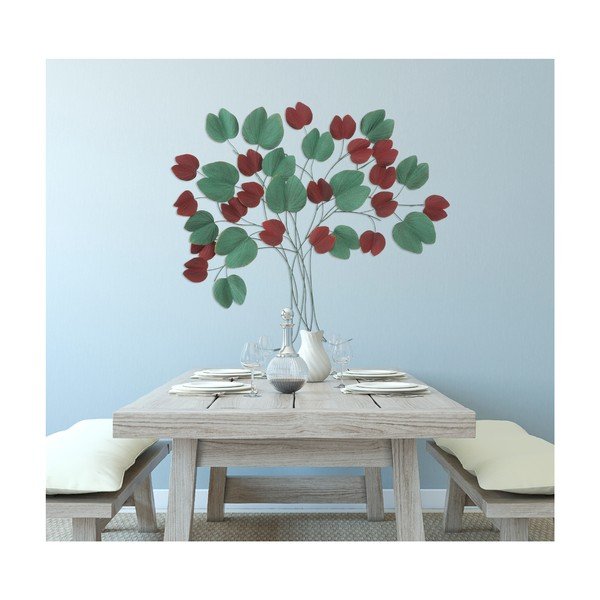 Zidni crveno-zeleni zidni ukras Mauro Ferretti Tree, 105 x 94 cm-image-1