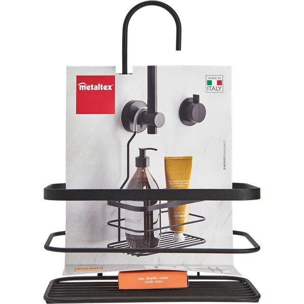 Crna viseća kupaonska polica Metaltex Origin-image-3