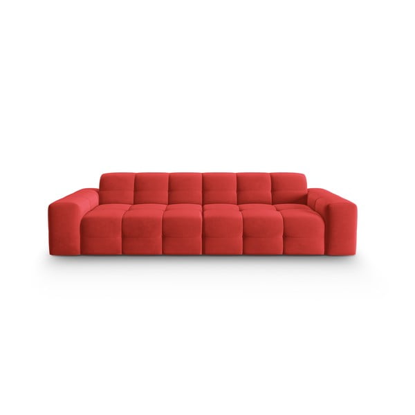 Crvena baršunasta sofa 255 cm Kendal - Micadoni Home