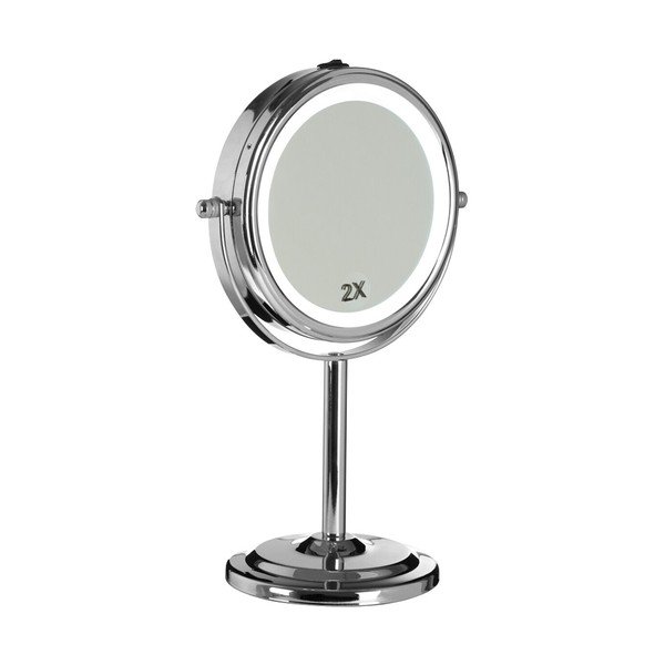 Kozmetičko ogledalo s osvjetljenjem/povećavajuće (s povećanjem 2x) ø 15 cm Cassini – Premier Housewares-image-2
