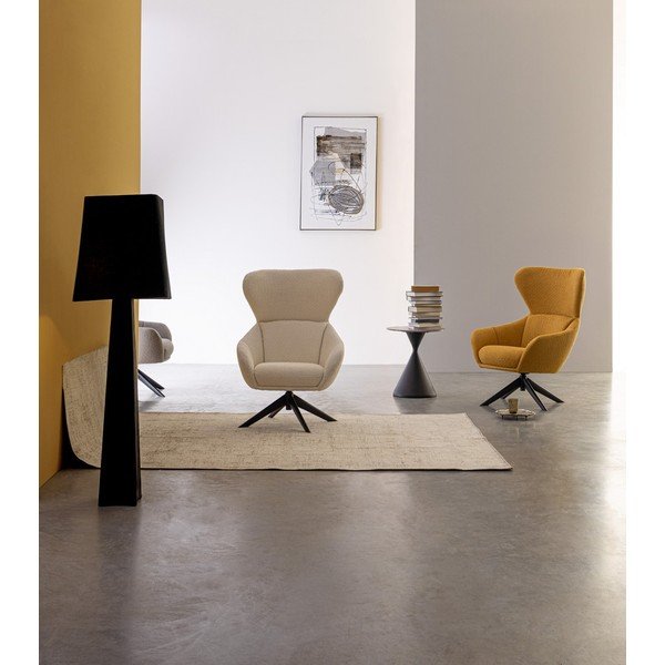 Okrugao pomoćni stol s pločom stola u mramornom dekoru ø 50 cm Joona – Bizzotto-image-1