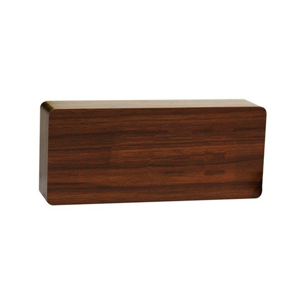 Tamnosmeđa budilica s crvenim LED zaslonom Gingko Slab Click Clock-image-3