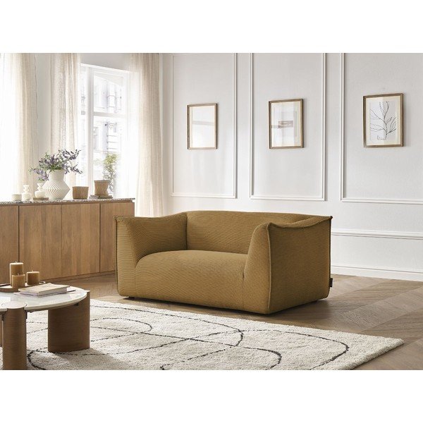 Senf žuta sofa od samta 170 cm Giorgia – Bobochic Paris-image-1