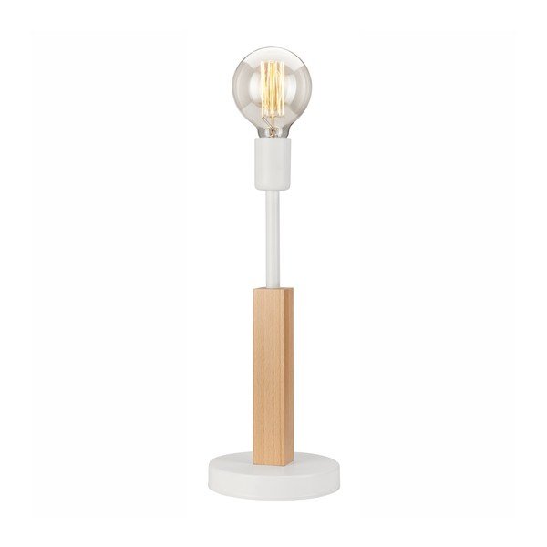 Bijela/smeđa stolna lampa (visina 39 cm) Orazio – LAMKUR