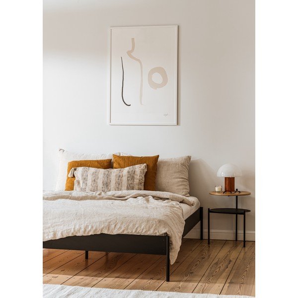 Bijeli željezni bračni krevet bez uzglavlja s podnicom 200x200 cm Eton Basic – noo.ma-image-3