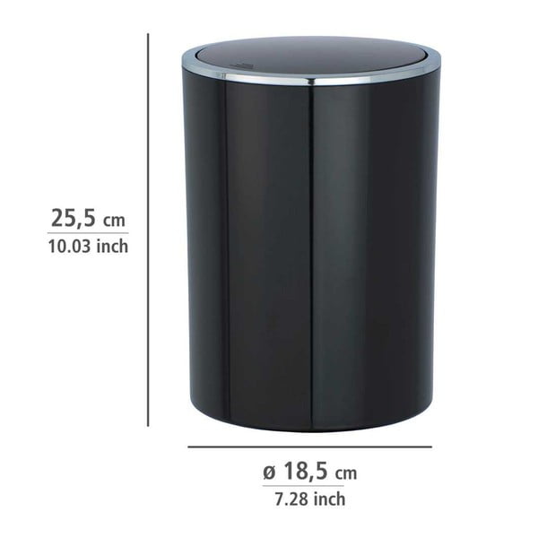 Crna kupaonska kanta za smeće Wenkoo Inca-image-1