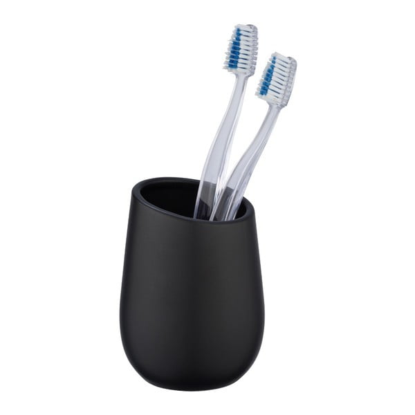 Crna keramička čaša za četkice Wenko Badi-image-1