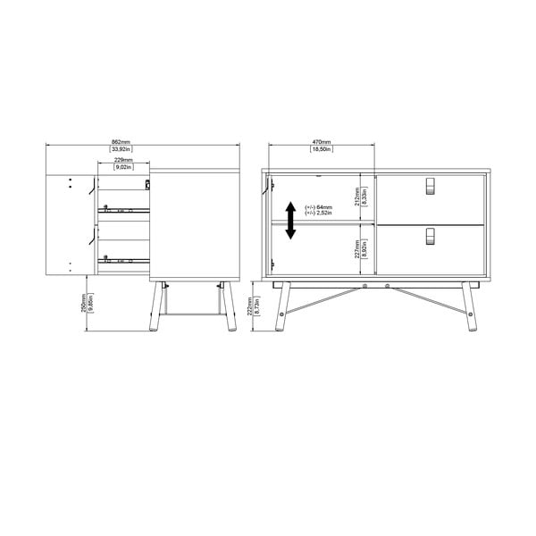 Bijela komoda Tvilum Ry, 102 x 72 cm-image-4
