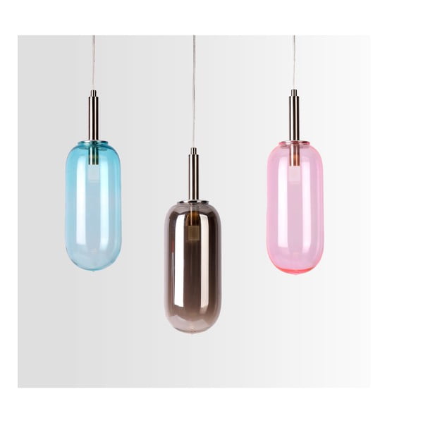 Plava LED viseća svjetiljka sa staklenim sjenilom ø 13 cm Fiuggi – Candellux Lighting-image-1