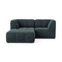 Plava baršunasti kutna garnitura (s lijevim kutom/s ležaljkom) Aloha – Makamii