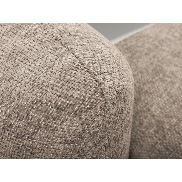 Svjetlo smeđa sklopiva/s prostorom za pohranu kutna garnitura od šenila (s desnim kutom/s ležaljkom) Mele – Makamii-image-4