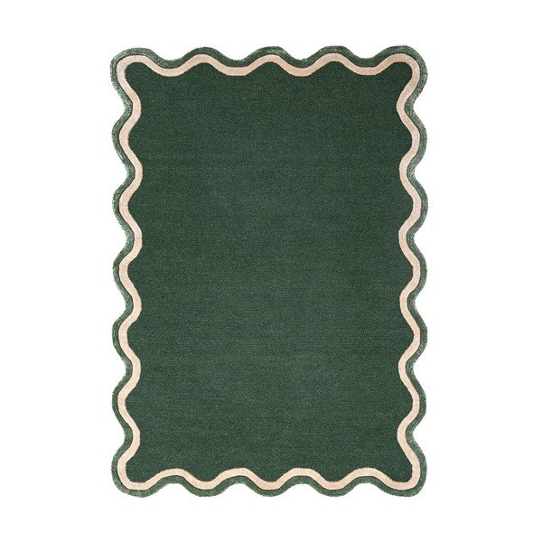 Tamno zeleni ručno rađen tepih od mješavine vune 120x170 cm Rivo Wool – Flair Rugs