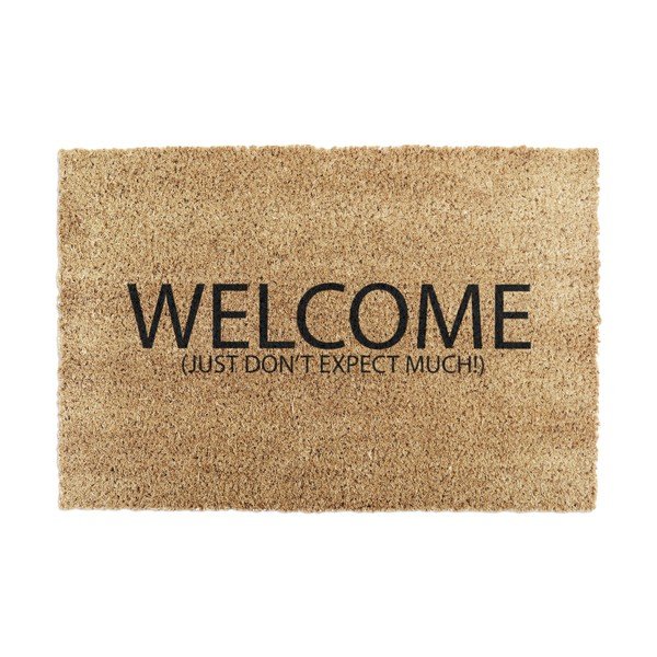 Otirač od kokosovih vlakana 40x60 cm Welcome Don't Expect Much – Artsy Doormats
