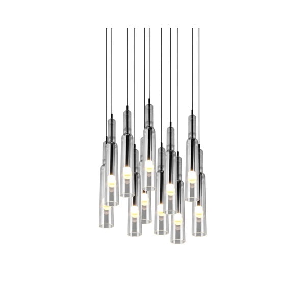 Crna/u srebrnoj boji LED viseća svjetiljka sa staklenim sjenilom ø 50 cm Lucent – Trio Select-image-4