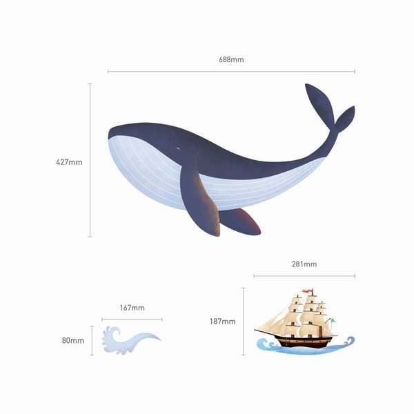 Zidna naljepnica Ambiance Whale-image-1