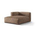 Svjetlo smeđa baršunasti modularna sjedeća garnitura (s lijevim kutom) Martina – Micadoni 