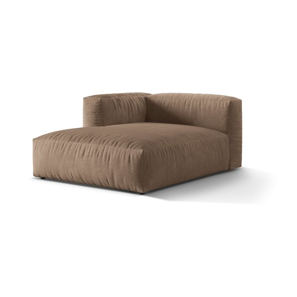 Svjetlo smeđa baršunasti modularna sjedeća garnitura (s lijevim kutom) Martina – Micadoni -image-1