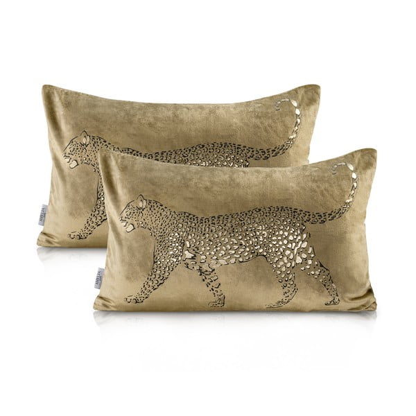 Set od 2 jastučnice u AmeliaHome Nancy Leopard Gold, 30 x 50 cm