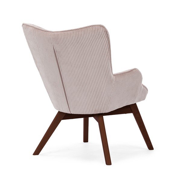 Svijetlo ružičasta fotelja od samta Niko – Ropez-image-3