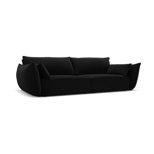 Crna baršunasta sofa 208 cm Vanda – Mazzini Sofas-image-2