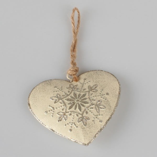 Metalni viseći ukras u obliku srca Dakls Snowing