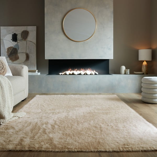 Bež sintetičko krzno 180x290 cm Alpine Faux Fur – Flair Rugs-image-1