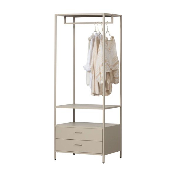 Bež otvoreni metalni ormar 70x185x54 cm Ferris – WOOOD