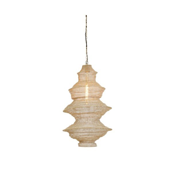 Bež metalna viseća svjetiljka Nakisha – Light & Living-image-2