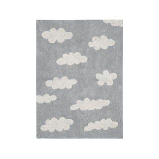 Sivi periv/ručno rađen dječji tepih od mješavine pamuka 120x160 cm Clouds Grey – Lorena Canals