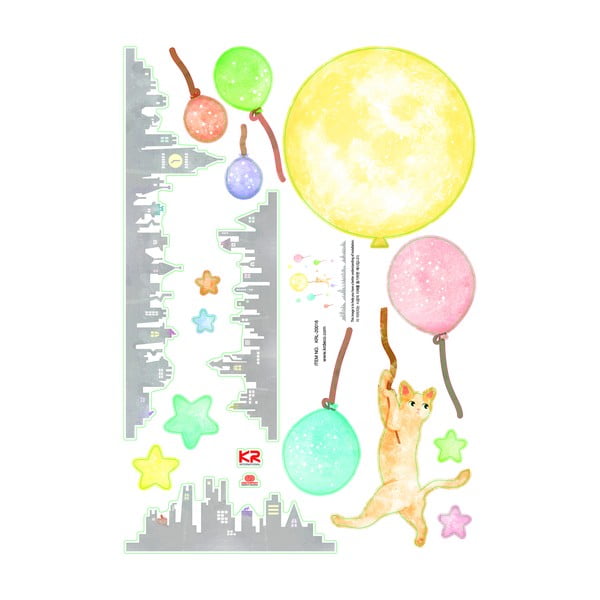 Svjetleća naljepnica Fanastick Cat And Moon-image-4