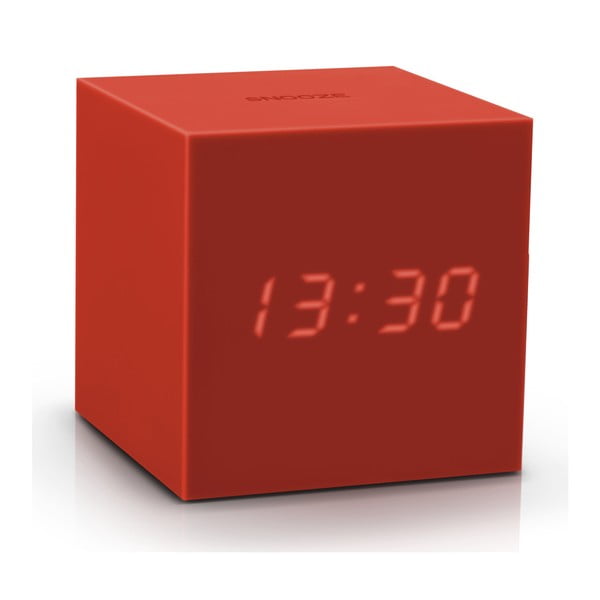 Crvena LED budilica Gingko Gravity Cube-image-3