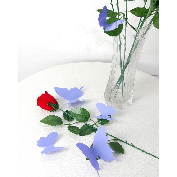 Set od 12 ljubičastih 3D naljepnica Ambiance Butterflies-image-1