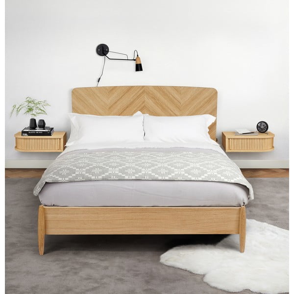 Noćni ormarić u dekoru hrasta u prirodnoj boji Farsta – Woodman-image-1