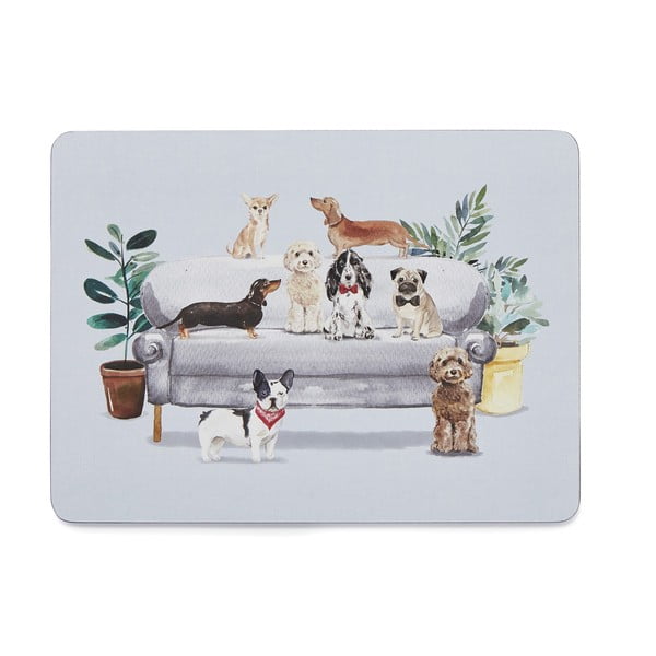 Podmetač od pluta 4 kom 21,5x29 cm Curious Dogs - Cooksmart ®