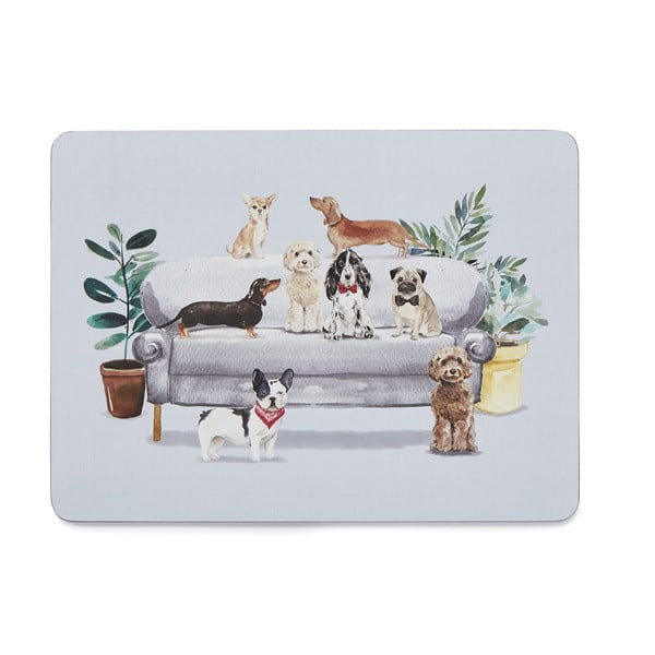 Podmetač od pluta 4 kom 21,5x29 cm Curious Dogs - Cooksmart ®