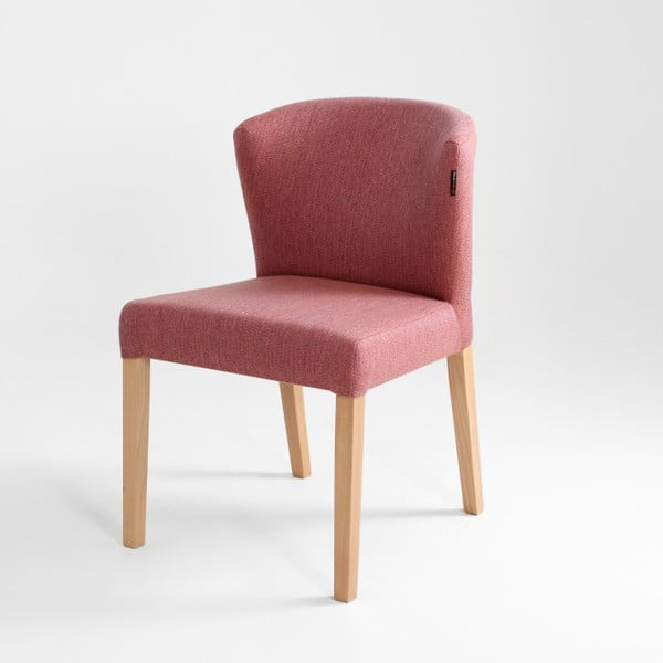 Ružičasta stolica s prirodnim nogama Custom Form Harvard