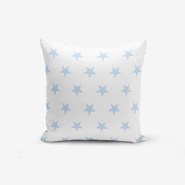 Jastučnica s primjesom pamuka Minimalist Cushion Covers Light Blue Star, 45 x 45 cm